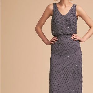 Blaise Anthropologie BHLDN gray dress